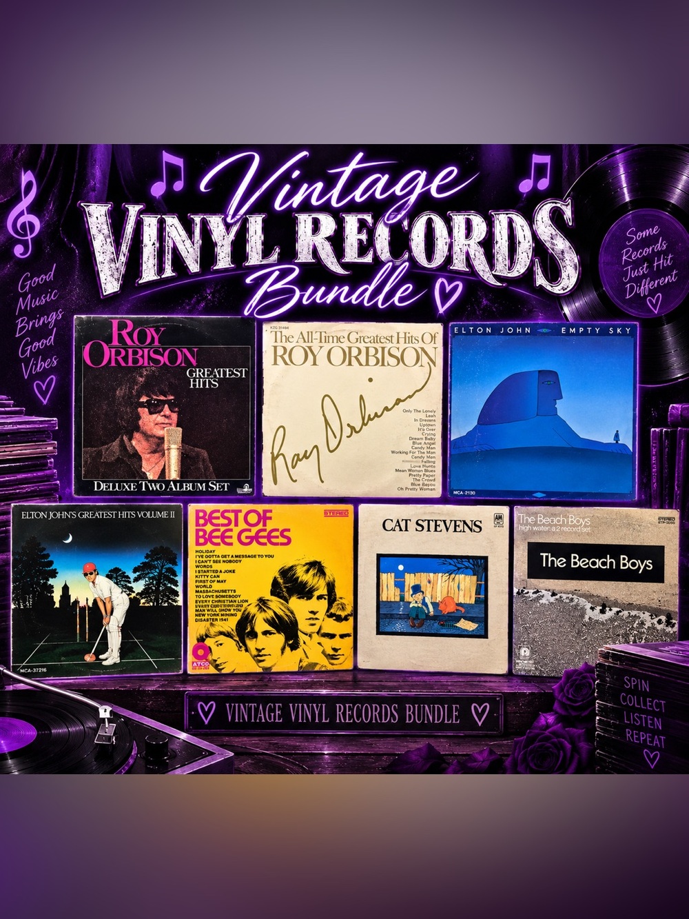 Vintage Vinyl Records Bundle